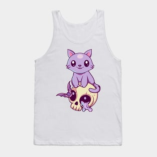 Skull Cat Kawaii Tank Top